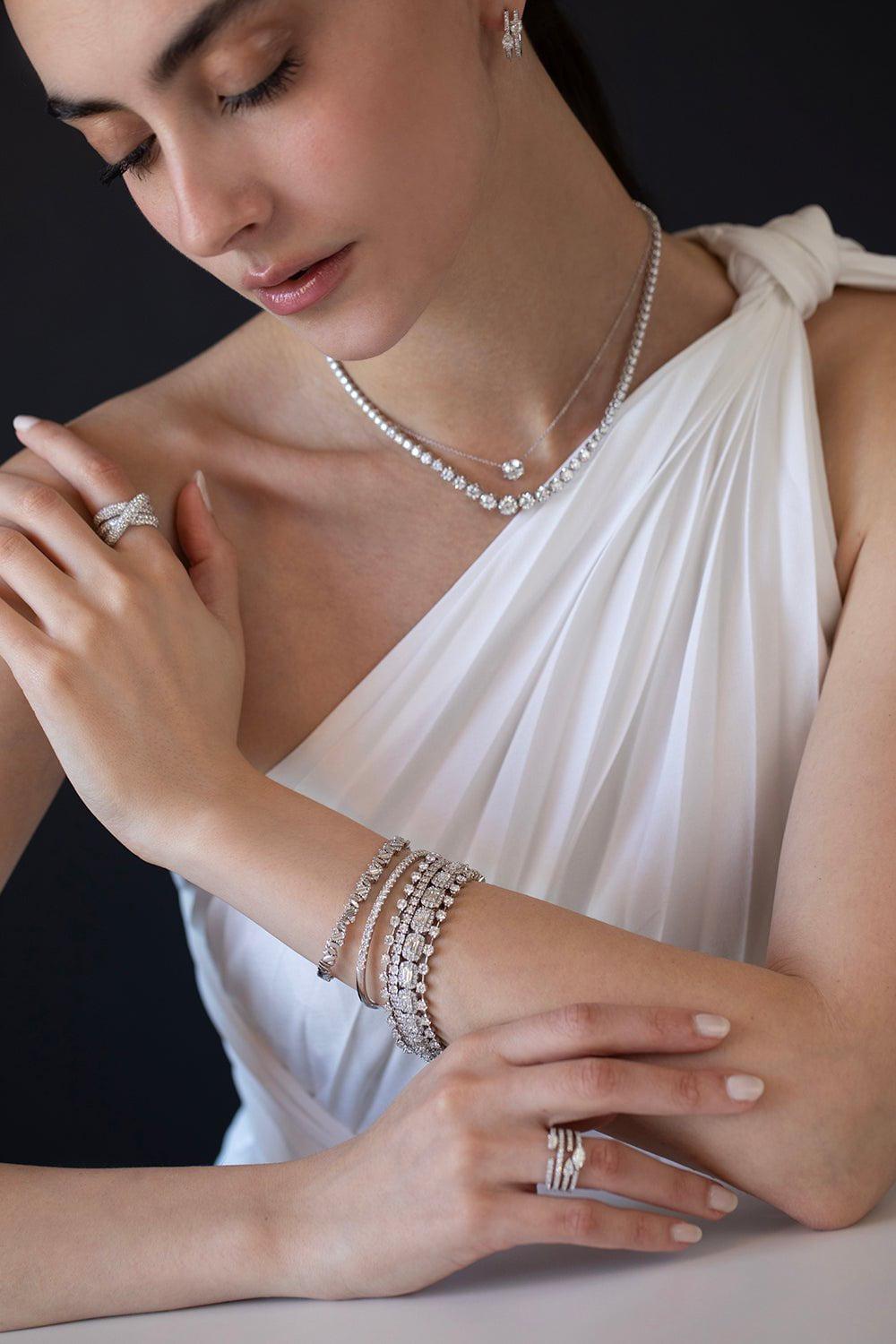 KWIAT-Stackable Diamond Bangle-WHITE GOLD