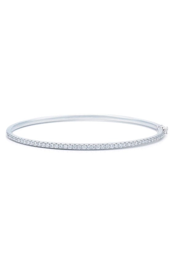 KWIAT-Stackable Slim Diamond Bangle-WHITE GOLD