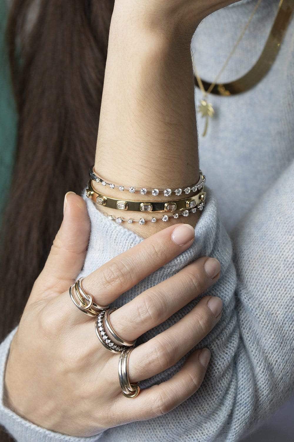 KWIAT-Starry Night Diamond Bangle-WHITE GOLD