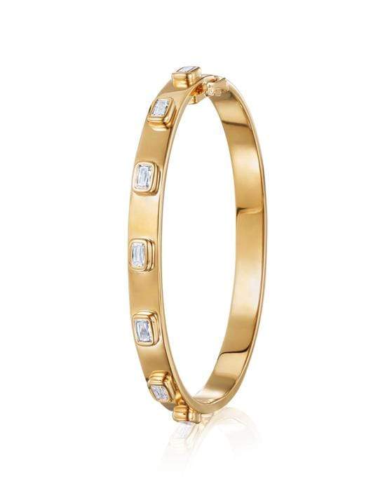 KWIAT-Ashoka Diamond Stack Bangle-YELLOW GOLD