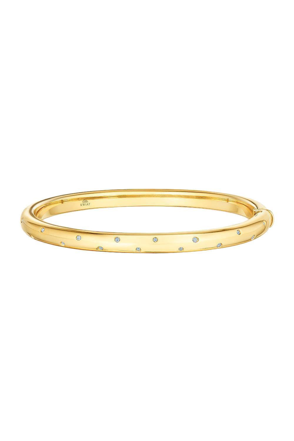 Diamond Orbit Bangle Bracelet-YELLOW GOLD-JEWELRYFINE JEWELBRACELET O-KWIAT