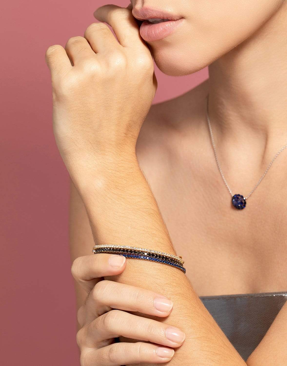 KWIAT-Diamond Slim Stackable Bangle-YELLOW GOLD