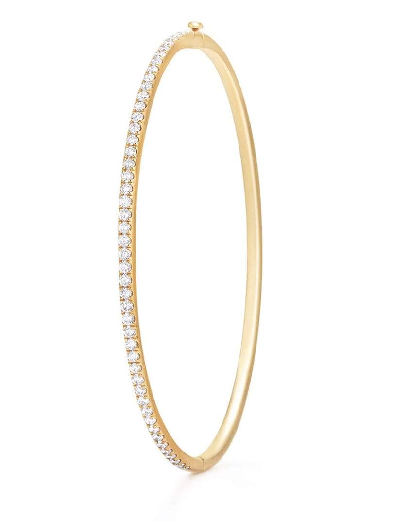 KWIAT-Diamond Slim Stackable Bangle-YELLOW GOLD