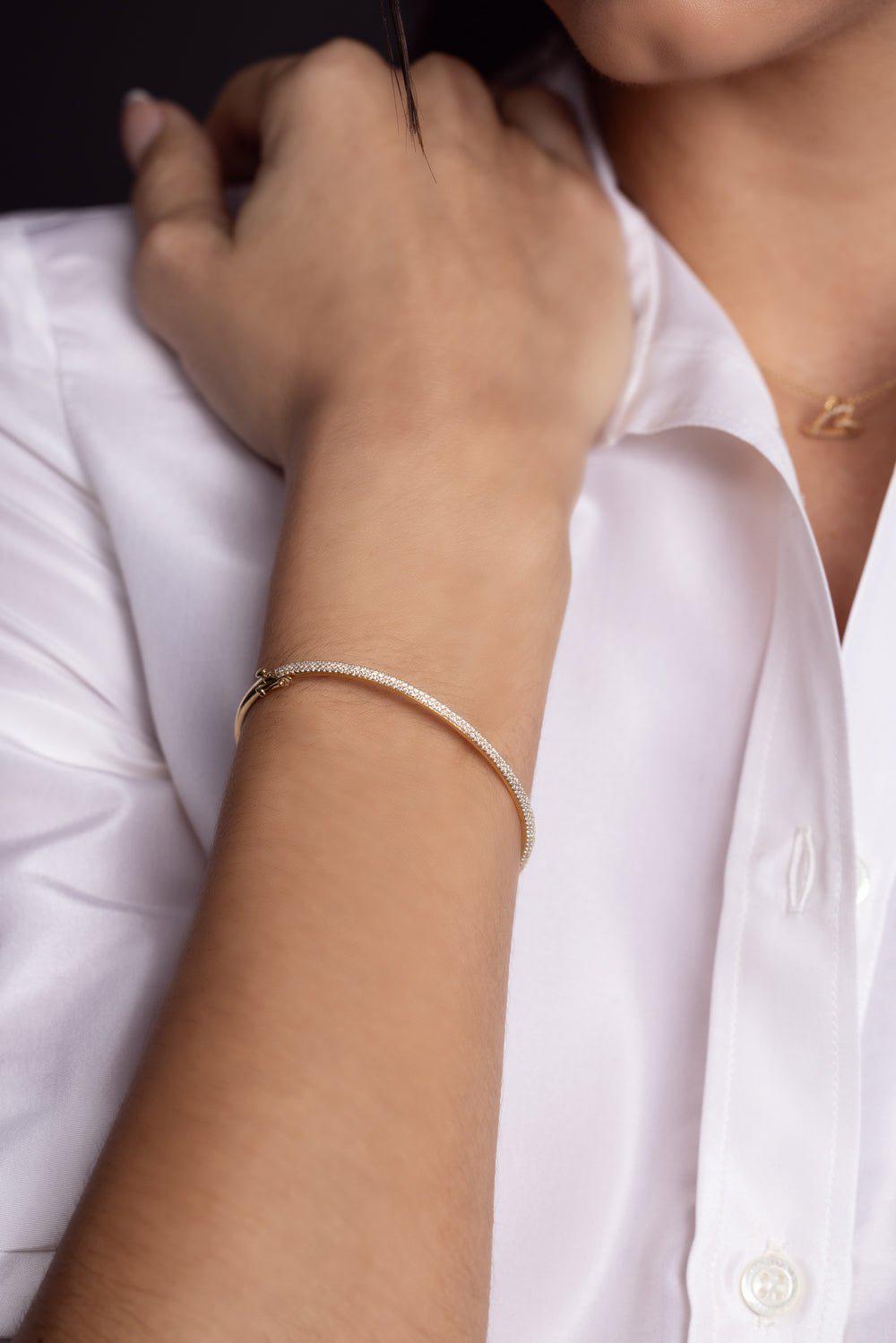 KWIAT-Moonlight 3-Row Slim Bangle-YELLOW GOLD