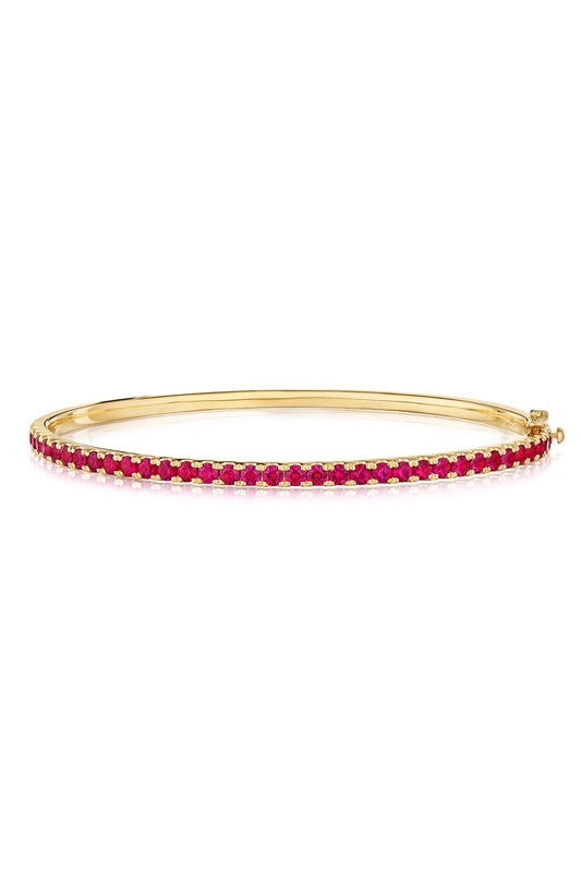 KWIAT-Ruby Bangle Bracelet-YELLOW GOLD