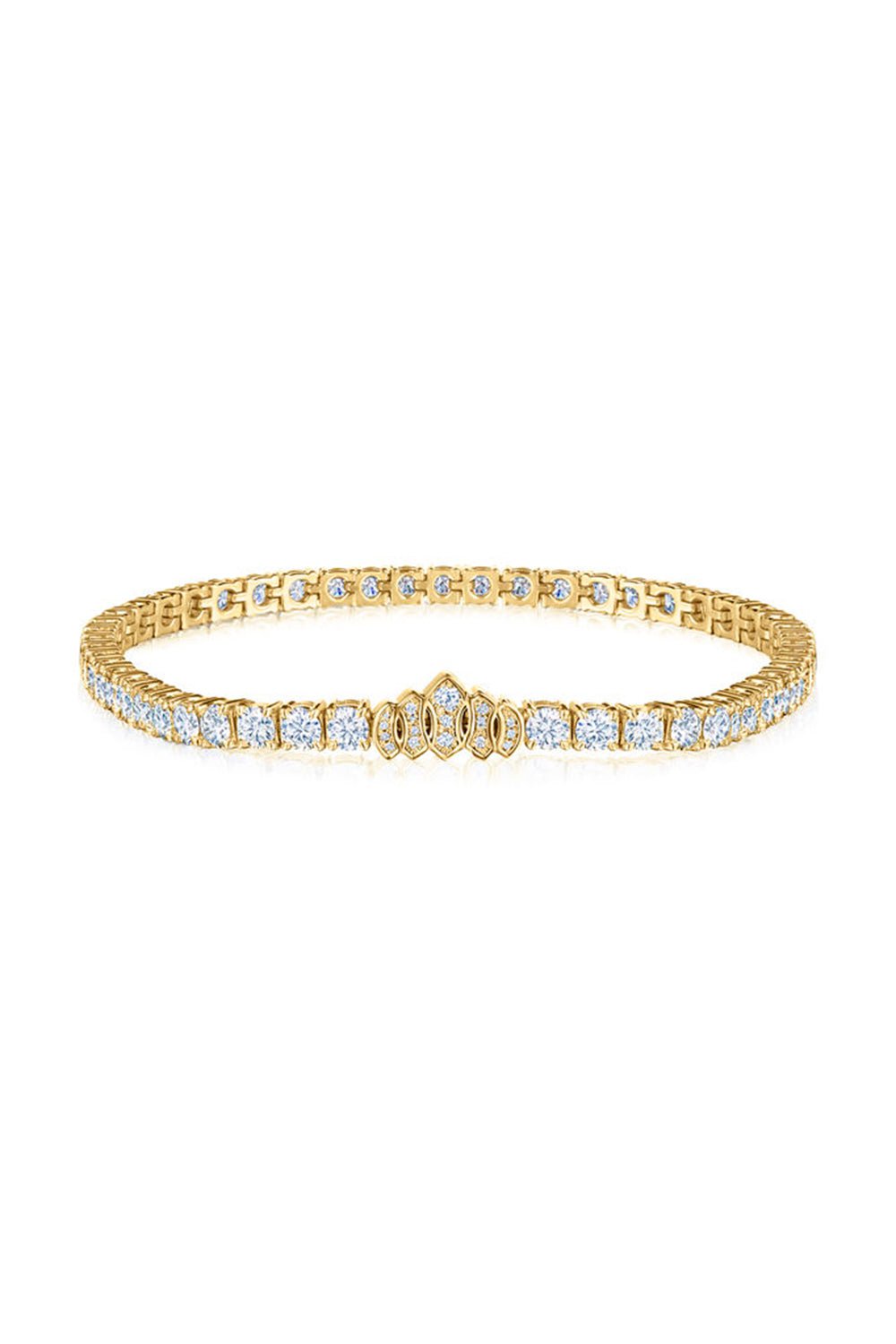 KWIAT-Signature Tiara Diamond Line Bracelet-YELLOW GOLD