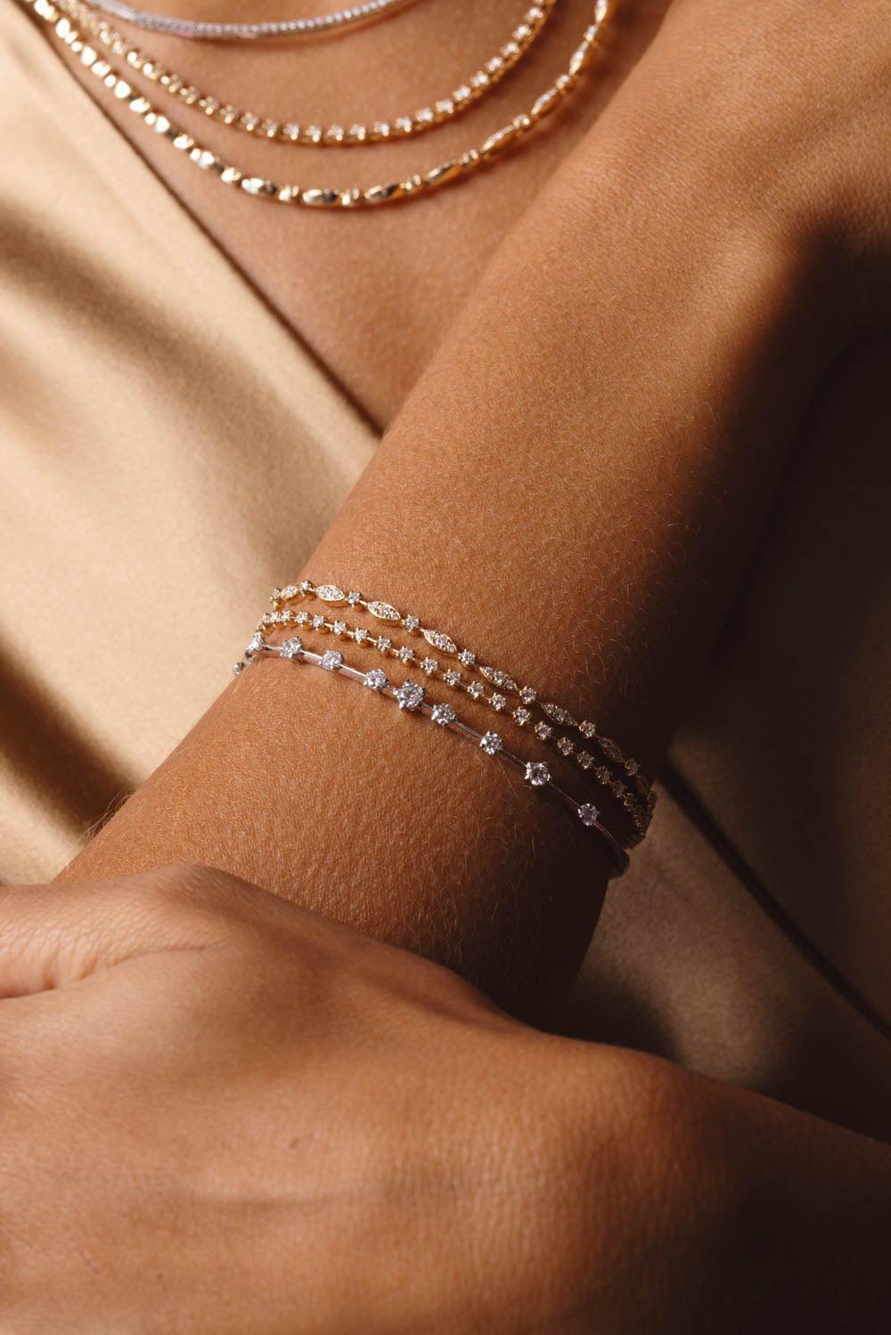 KWIAT-Starry Night Double Line Bracelet-YELLOW GOLD