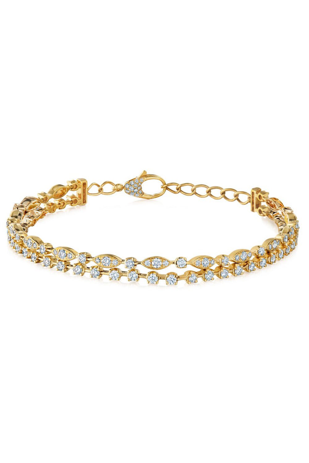 KWIAT-Starry Night Double Line Bracelet-YELLOW GOLD