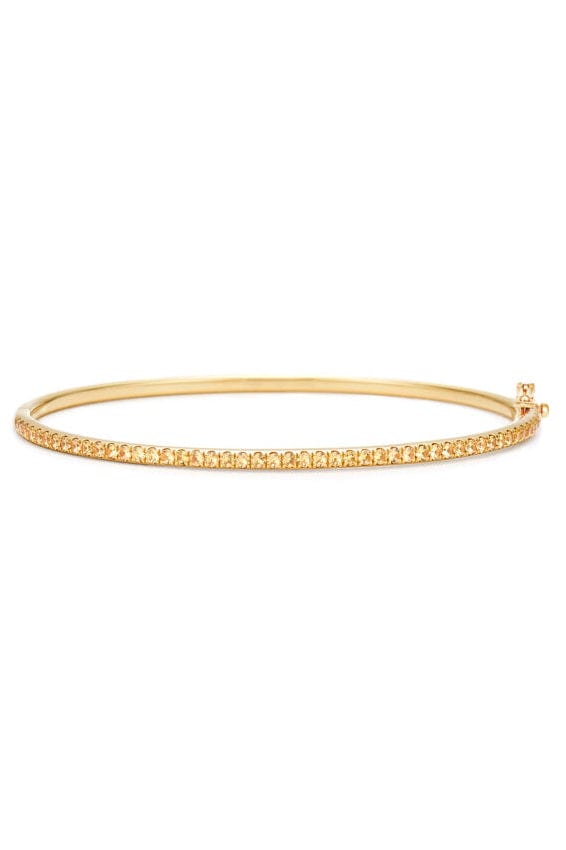 KWIAT-Yellow Sapphire Slim Bangle-YELLOW GOLD