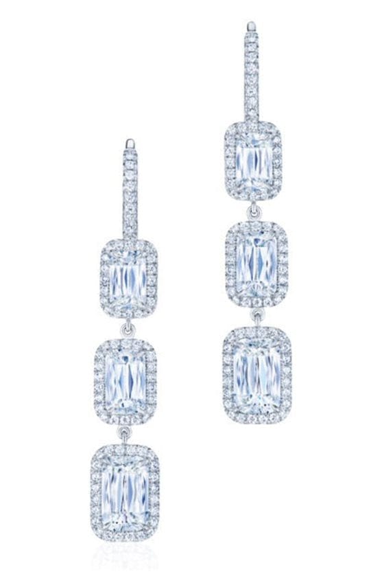 KWIAT-Silhouette Ashoka Drop Earrings-PLAT