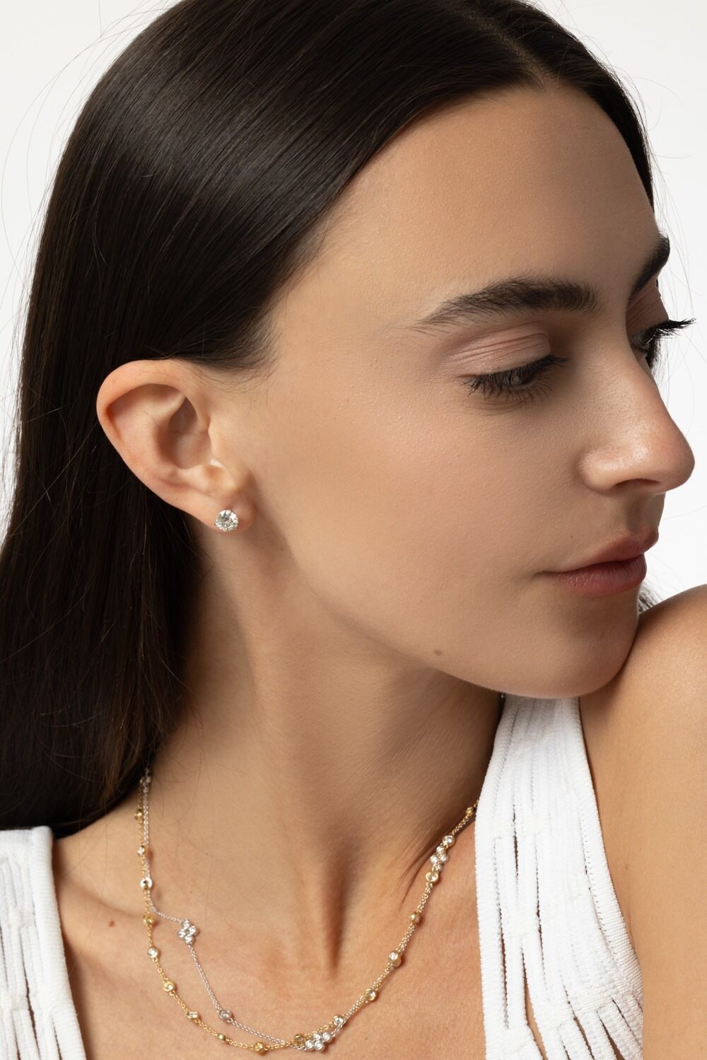 Round Diamond Stud Earrings-PLATINUM-JEWELRYFINE JEWELEARRING-KWIAT