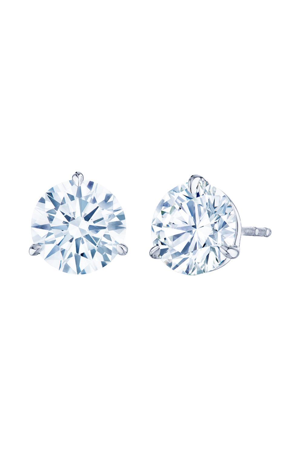 Round Diamond Stud Earrings - 5ct-PLATINUM-JEWELRYFINE JEWELEARRING-KWIAT