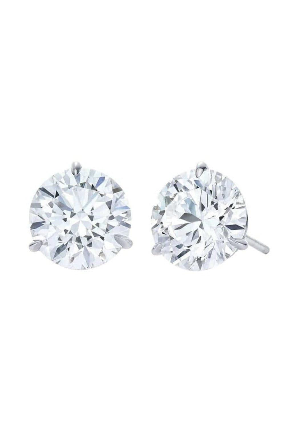 Round Diamond Stud Earrings