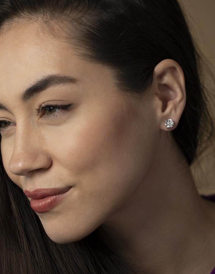 KWIAT-Round Diamond Studs 3.02cts-PLATINUM