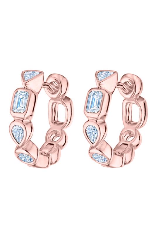 KWIAT-Portofino Petite Diamond Hoop Earrings - Rose Gold-ROSE GOLD