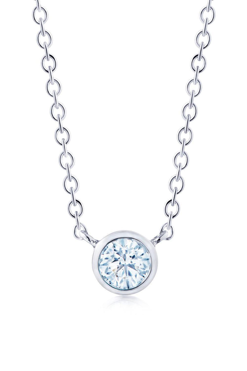 Round Bezel Pendant Necklace
