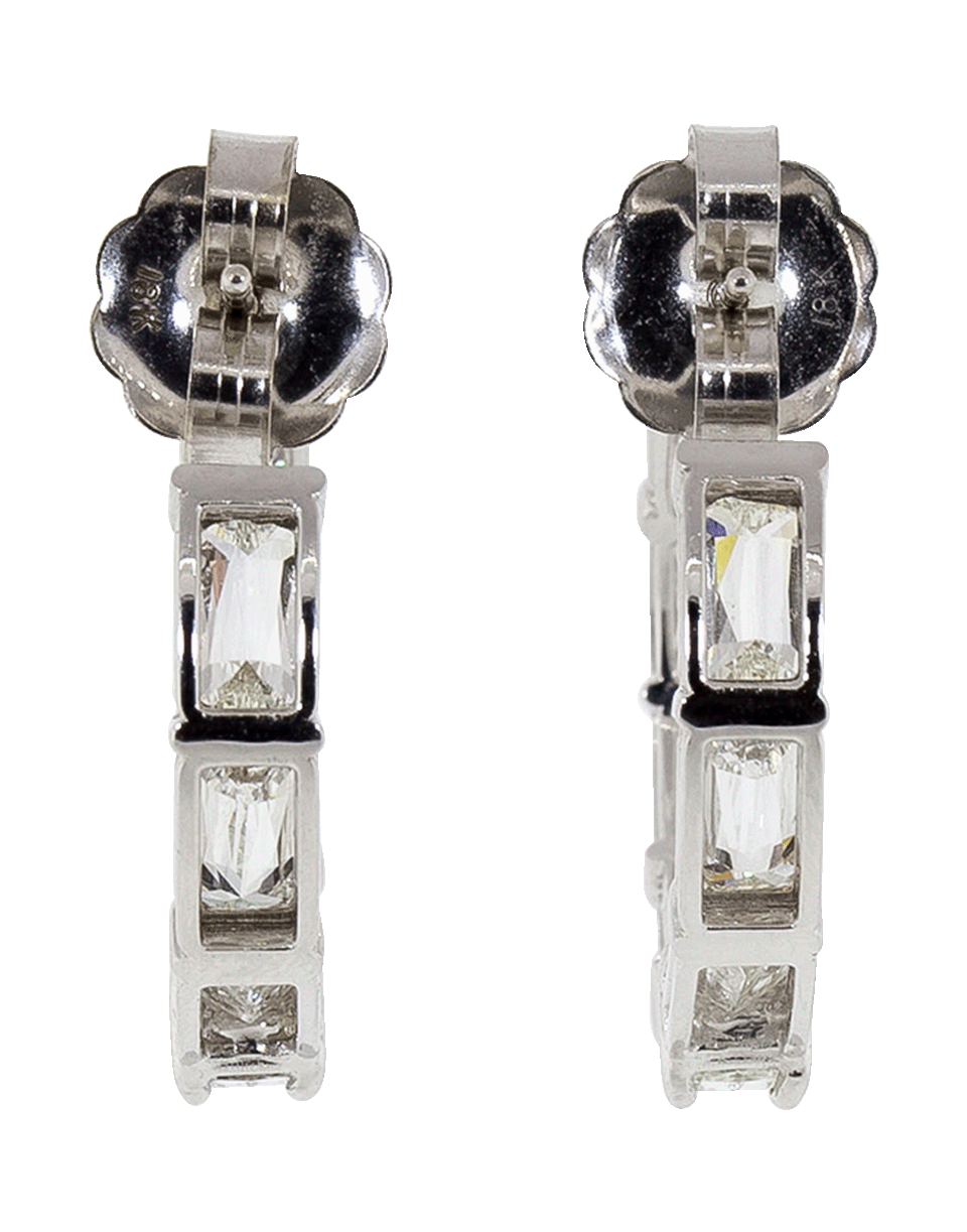KWIAT-Ashoka Diamond Hoop Earrings-WHITE GOLD