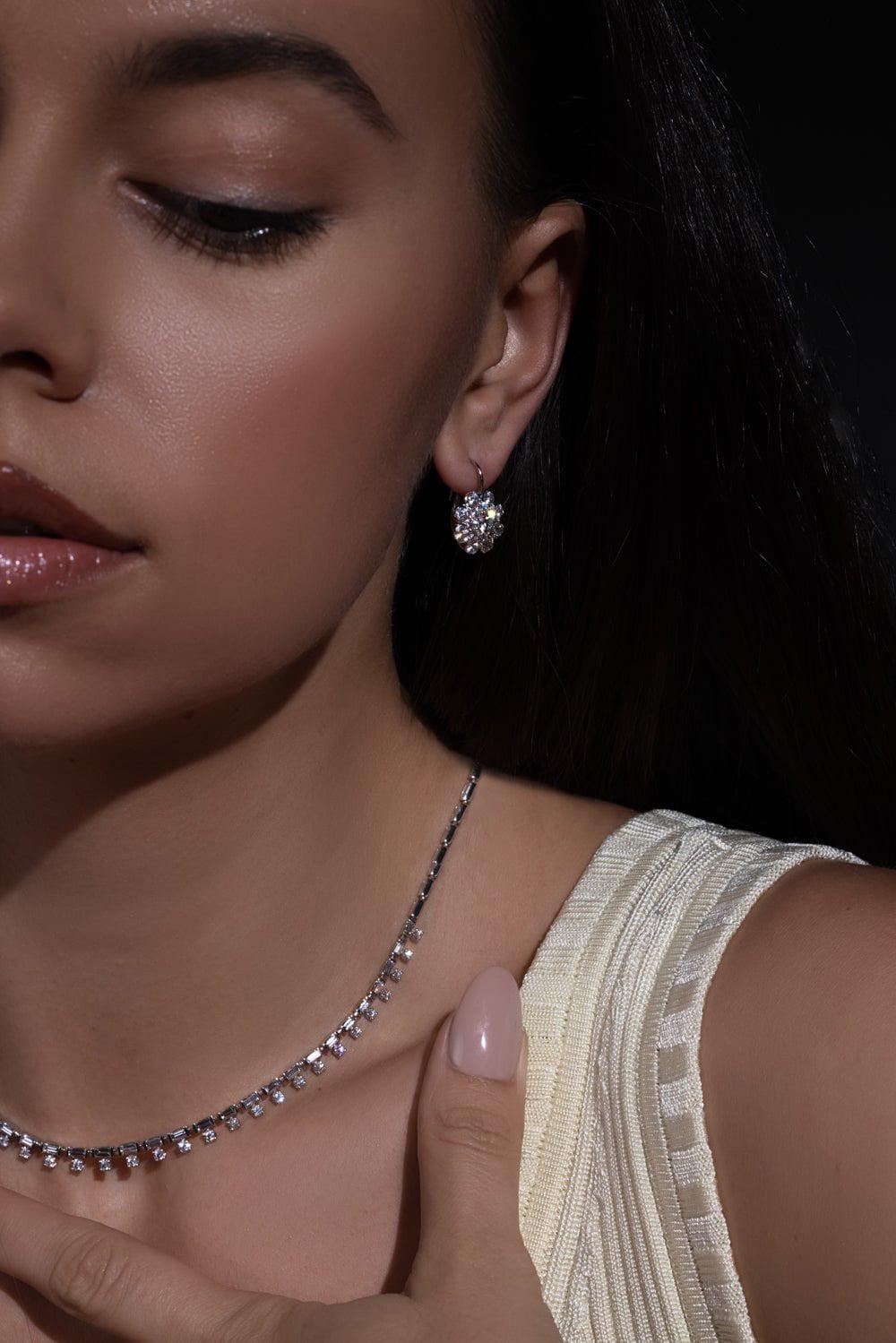 KWIAT-Cluster Double Halo Earirngs-WHITE GOLD