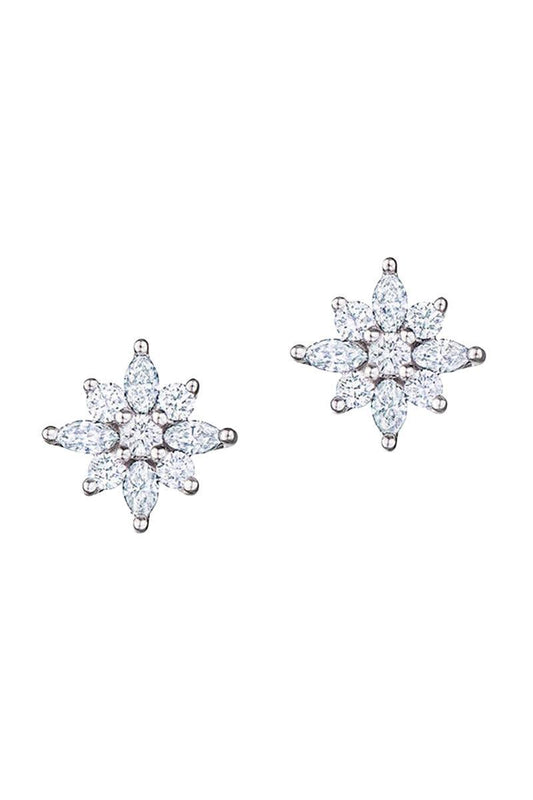 Petite Diamond Star Stud Earrings-WHITE GOLD-JEWELRYFINE JEWELEARRING-KWIAT