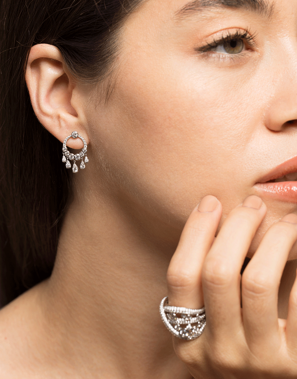 KWIAT-Eclipse Diamond Earrings-WHITE GOLD