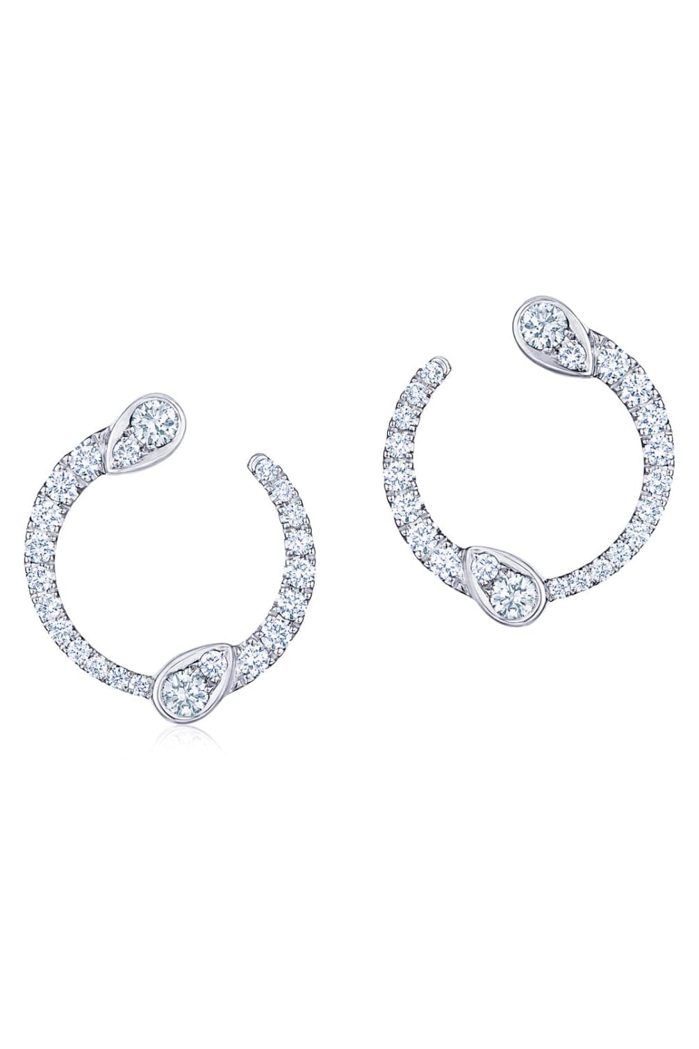 KWIAT-Eclipse Diamond Earrings-WHITE GOLD