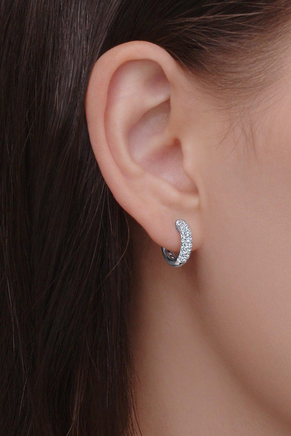 KWIAT-Moonlight Petite Hoop Earrings-WHITE GOLD