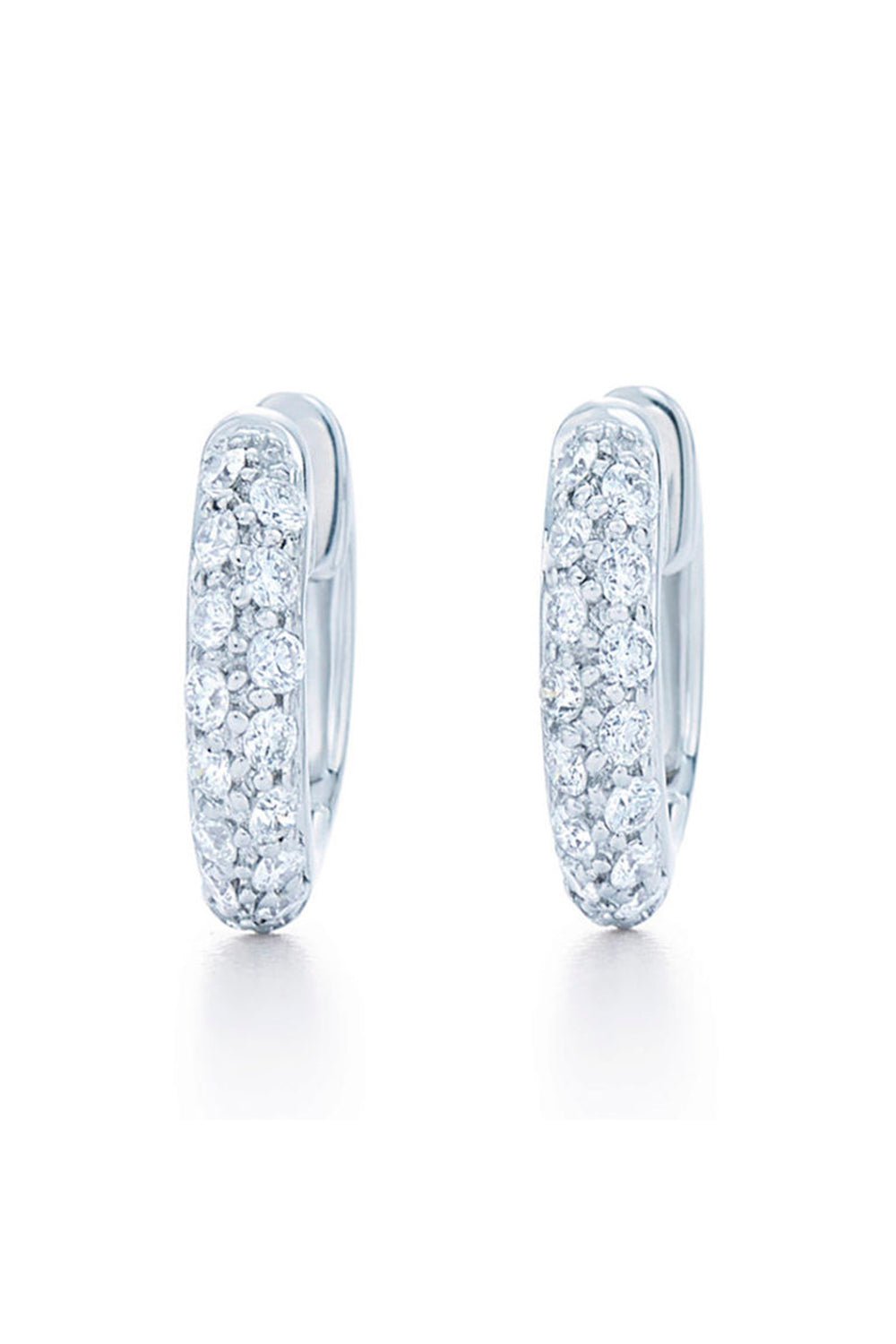 KWIAT-Moonlight Petite Hoop Earrings-WHITE GOLD
