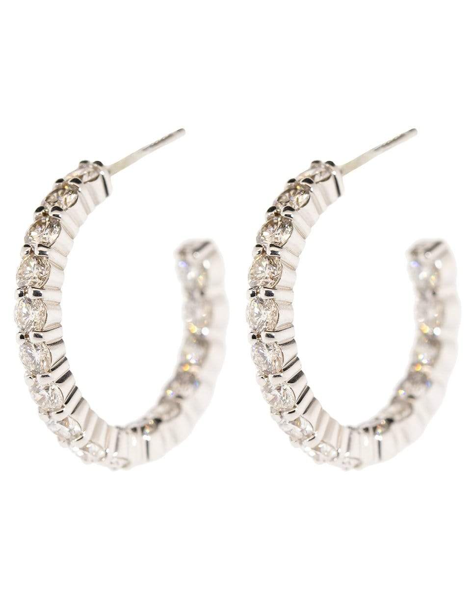 KWIAT-Round Diamond Hoop Earrings-WHITE GOLD