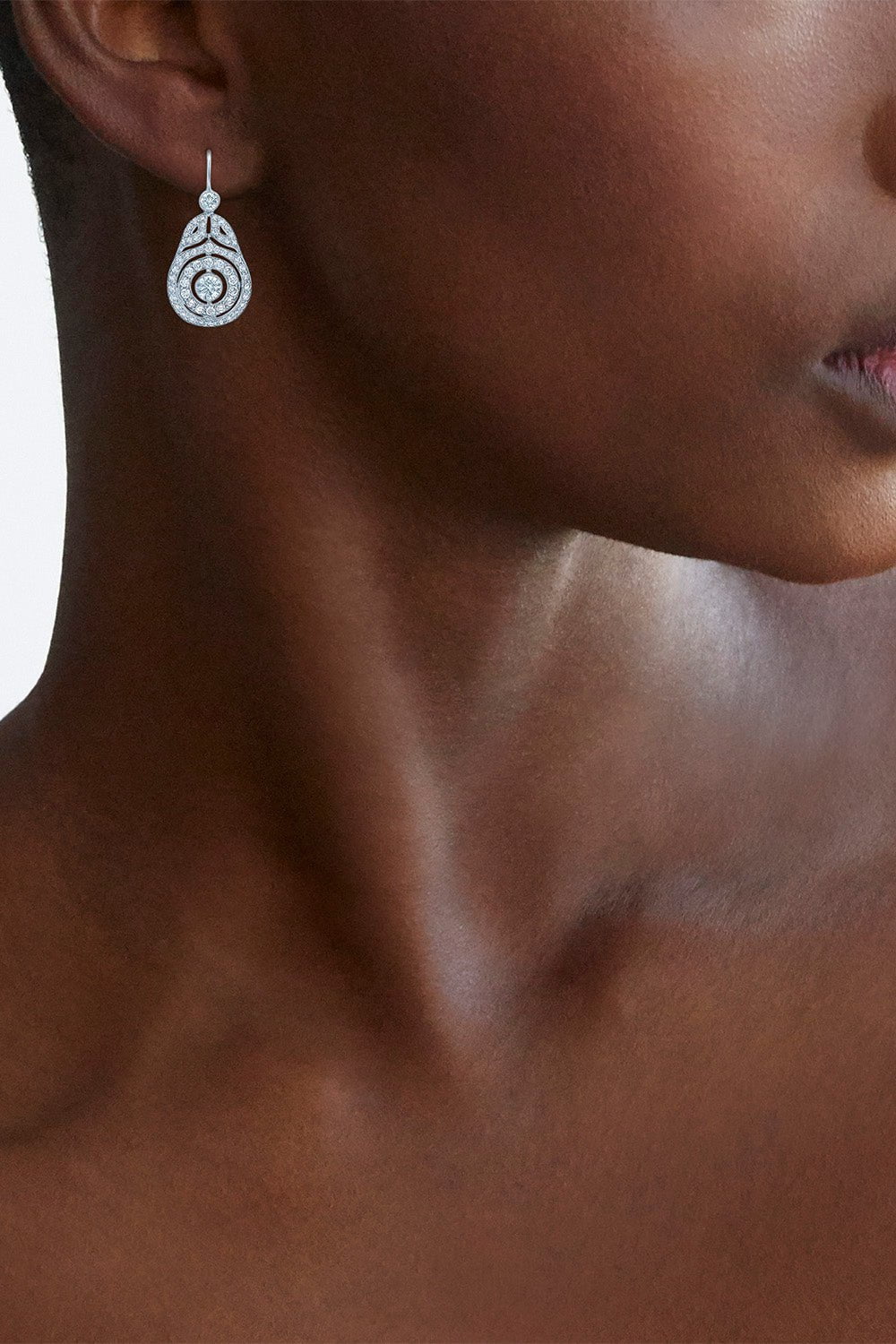 KWIAT-Splendor Diamond Concentric Drop Earrings-WHITE GOLD