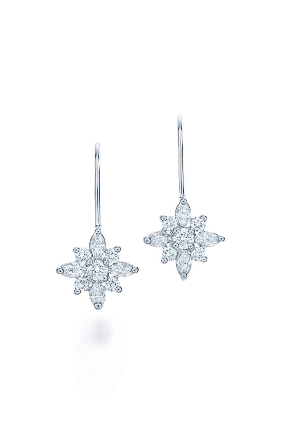 KWIAT-Star Diamond Drop Earrings-WHITE GOLD