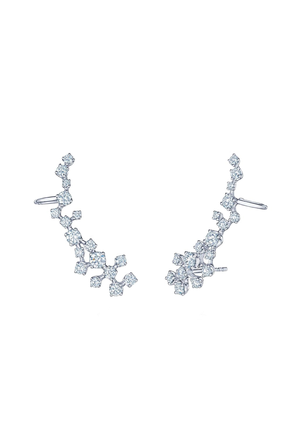 Starry Night Ear Climber Earrings-WHITE GOLD-JEWELRYFINE JEWELEARRING-KWIAT