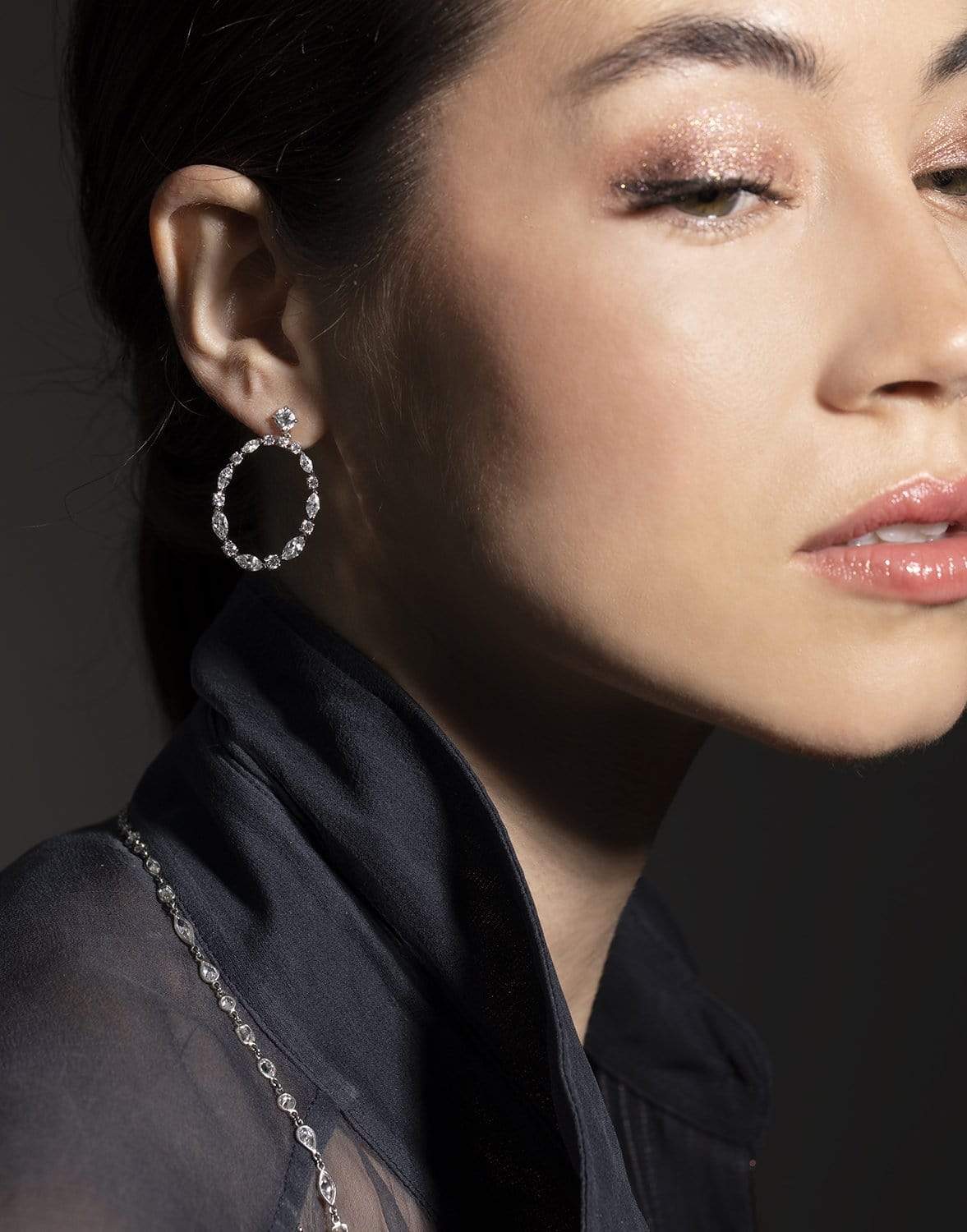 KWIAT-Starry Night Earrings-WHITE GOLD