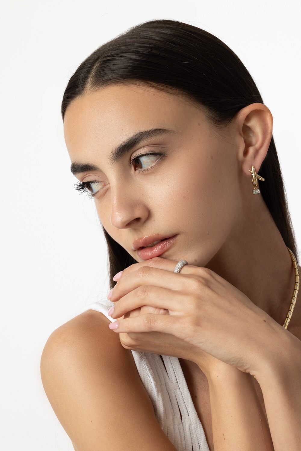 Cobblestone Crossover Earrings-YELLOW GOLD-JEWELRYFINE JEWELEARRING-KWIAT