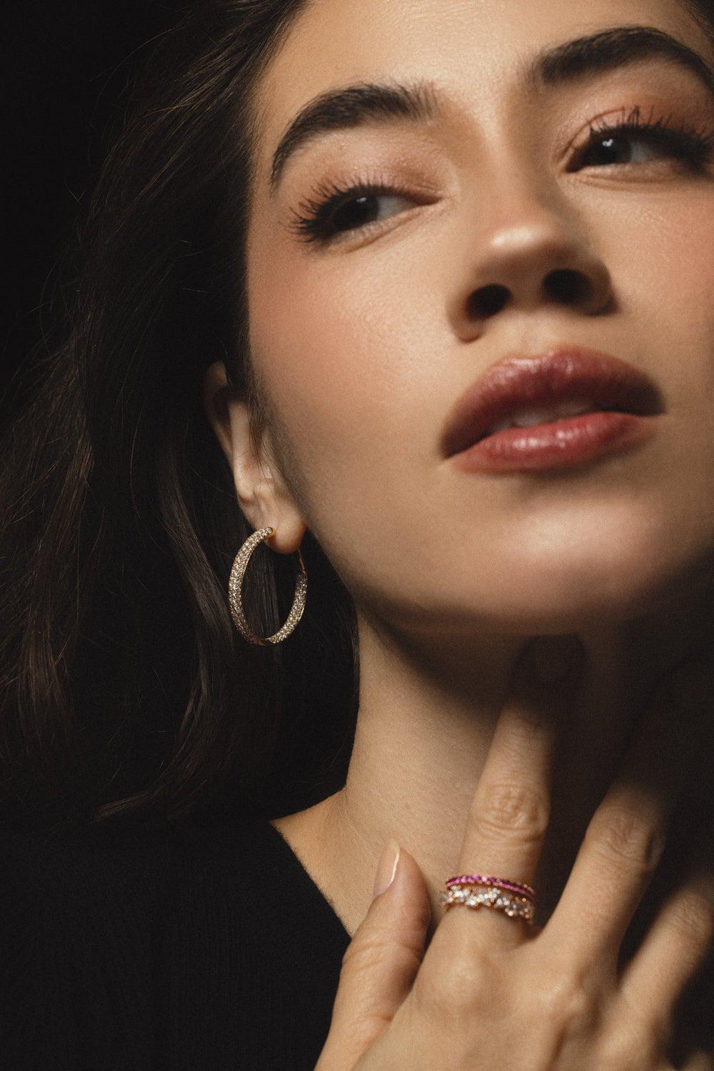 KWIAT-Moonlight Hoop Earrings-YELLOW GOLD
