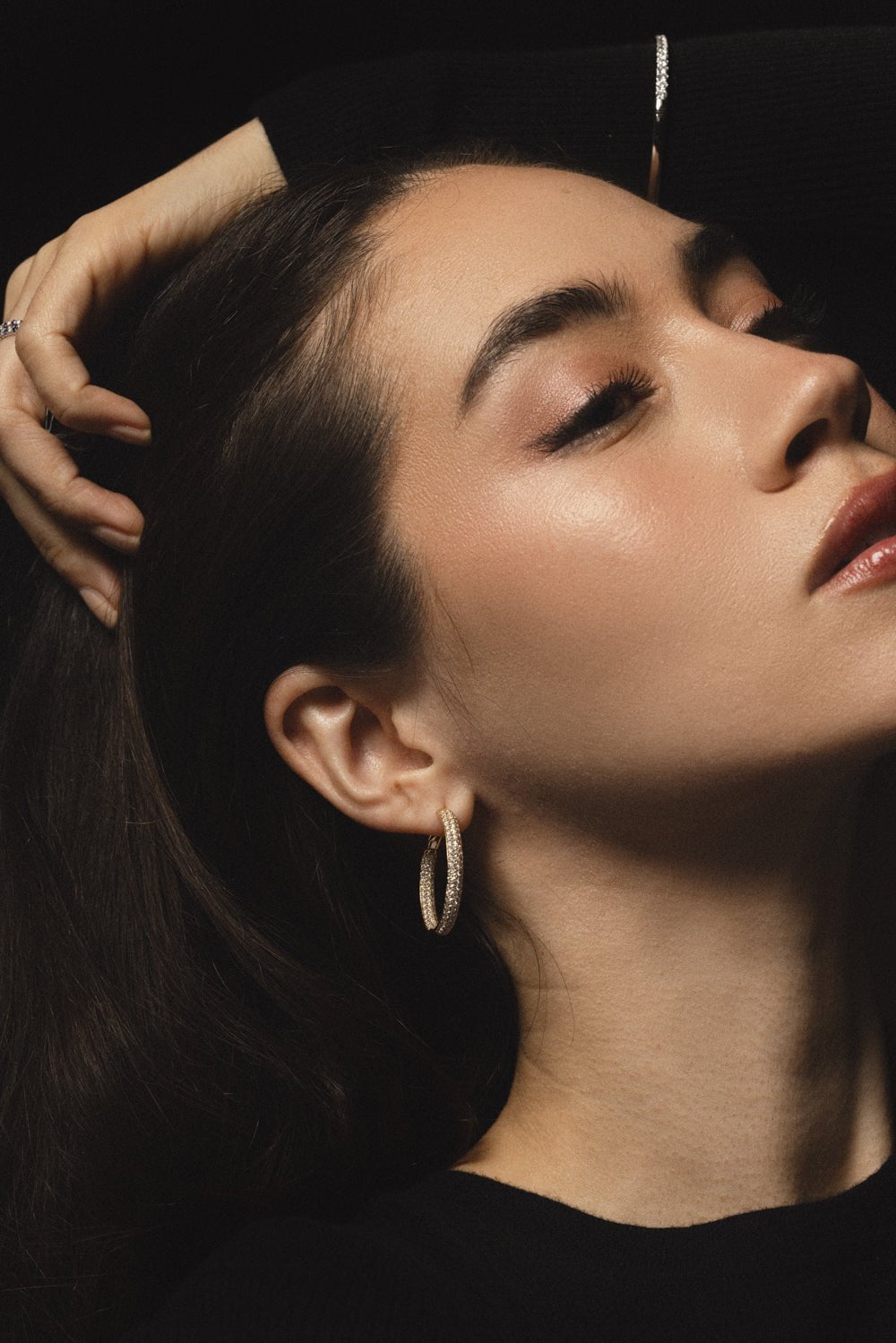 KWIAT-Moonlight Hoop Earrings-YELLOW GOLD