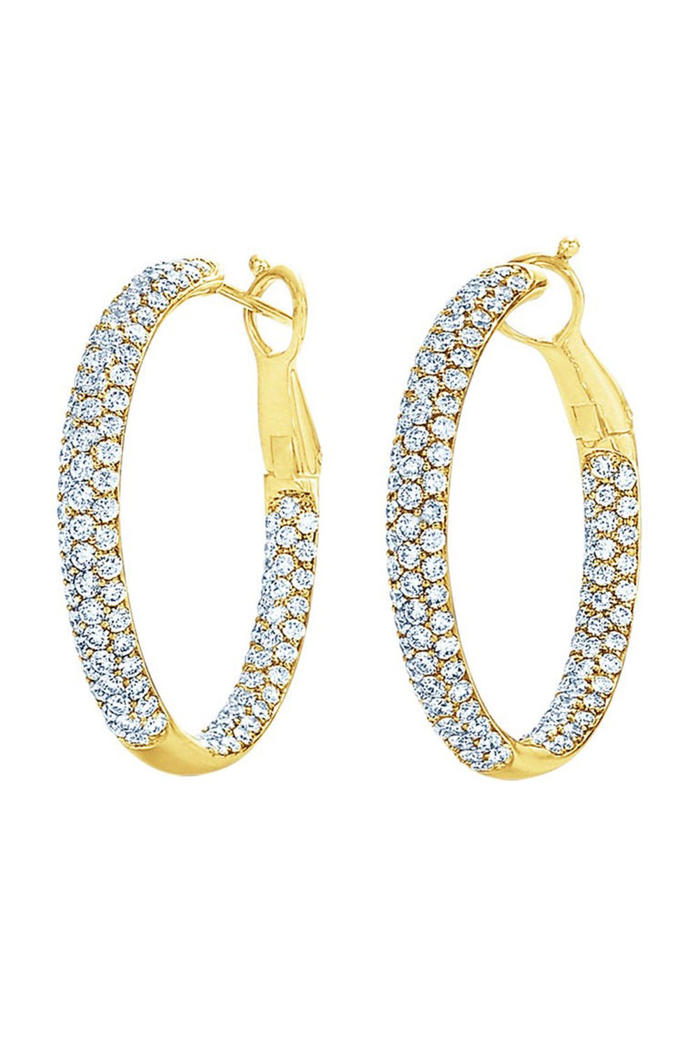 KWIAT-Moonlight Hoop Earrings-YELLOW GOLD