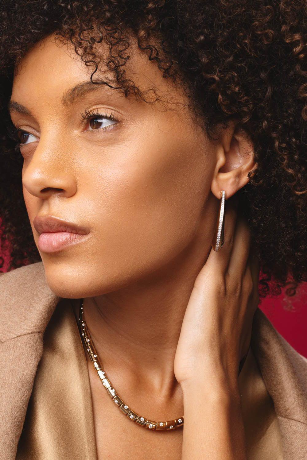 KWIAT-Orbit Hoop Earrings-YELLOW GOLD