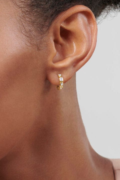 KWIAT-Portofino Petite Hoop Earrings-YELLOW GOLD