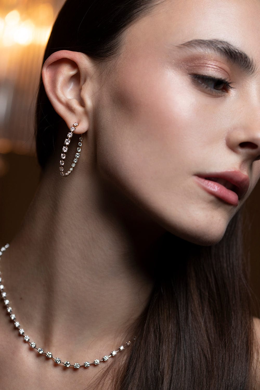 KWIAT-Starry Night Hoop Earrings-YELLOW GOLD