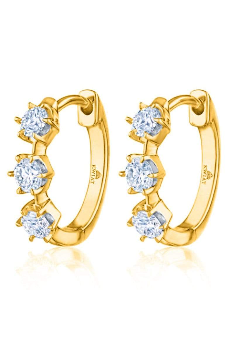 KWIAT-Starry Night Petite Hoops-YELLOW GOLD