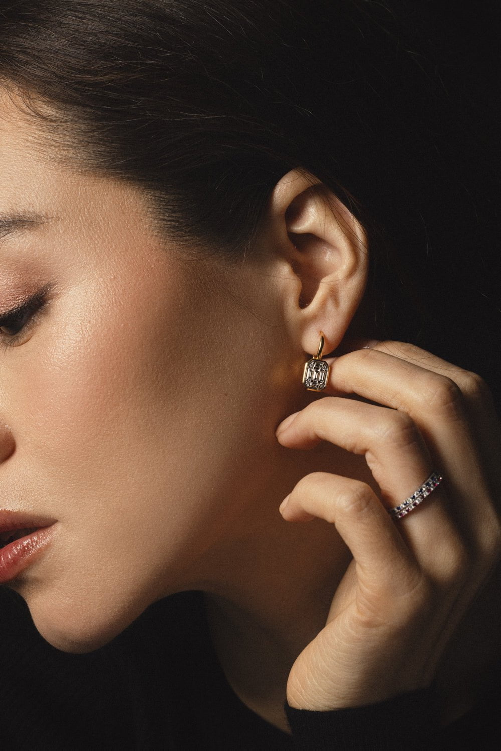 KWIAT-Sunburst Diamond Drop Earrings-YELLOW GOLD