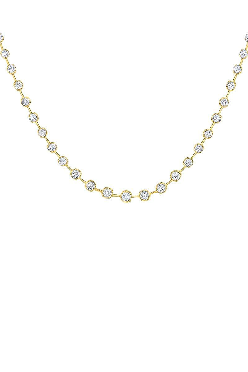 Starry Night Partway Diamond Necklace-YELLOW GOLD-JEWELRYFINE JEWELNECKLACE O-KWIAT
