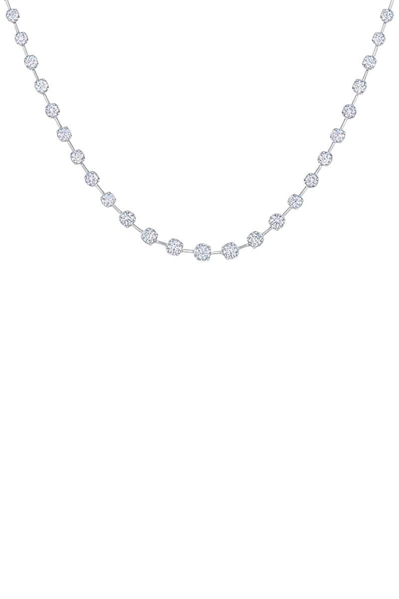 Starry Night Diamond Partway Necklace - White Gold-WHITE GOLD-JEWELRYFINE JEWELNECKLACE O-KWIAT