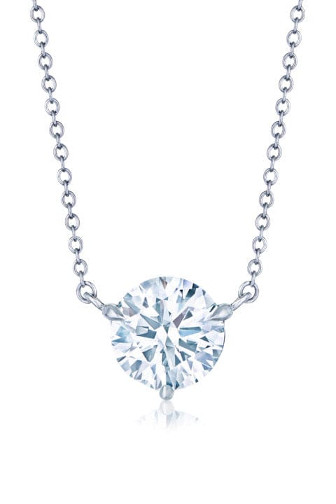 KWIAT-Diamond Solitaire Pendant Necklace 0.70ctw-PLAT