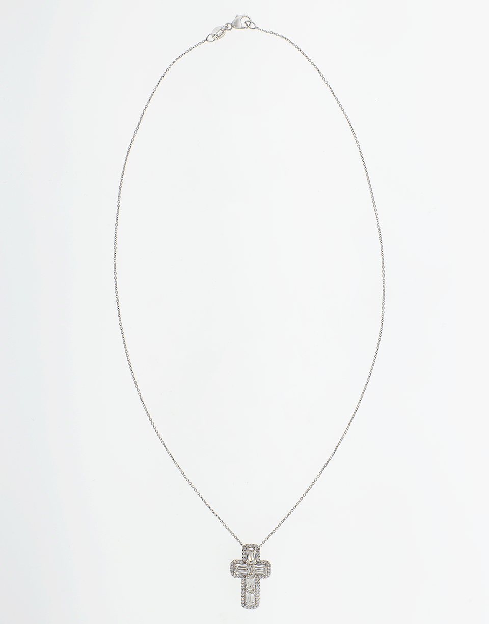 KWIAT-Ashoka Diamond Cross Necklace-PLATINUM