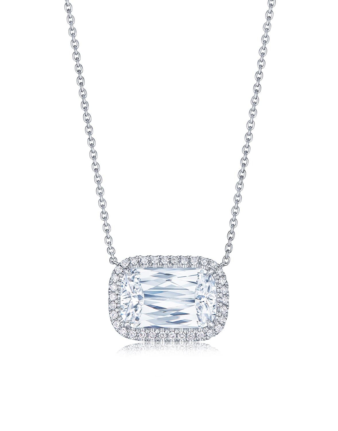 KWIAT-Ashoka Diamond East-West Pendant Necklace-PLATINUM
