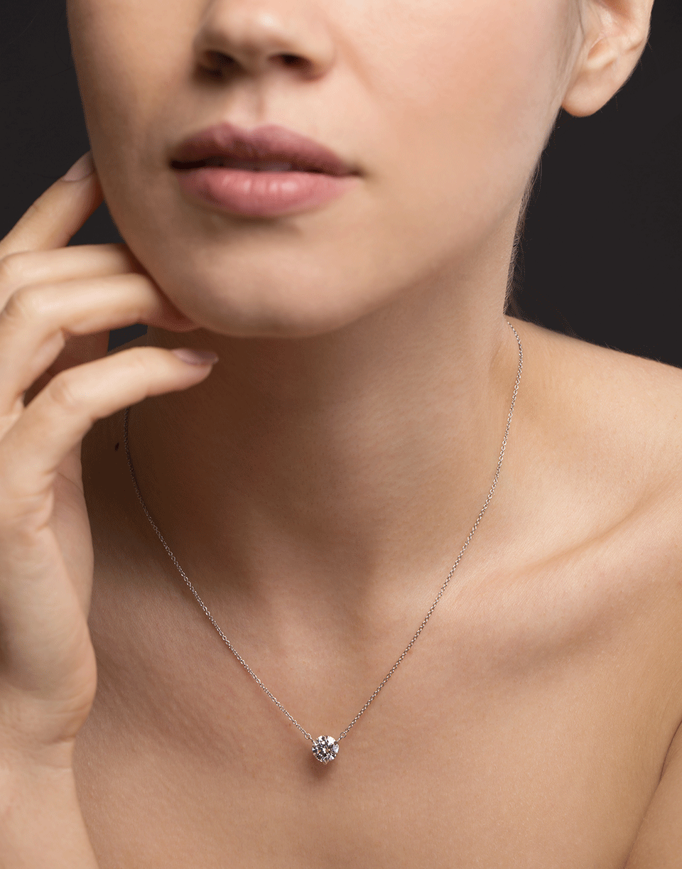 KWIAT-Solitaire Pendant Necklace-PLATINUM