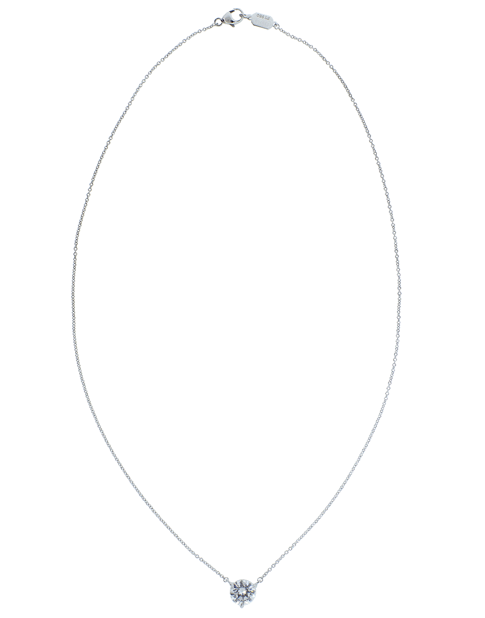 KWIAT-Solitaire Pendant Necklace-PLATINUM