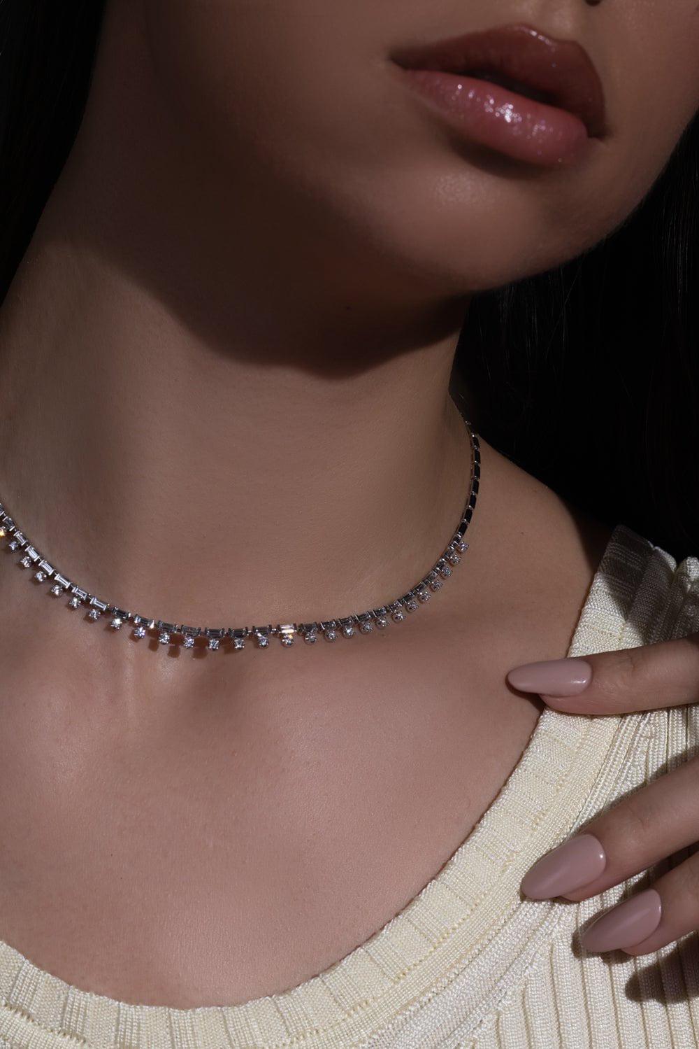 KWIAT-Duet Fringe Diamond Necklace-WHITE GOLD