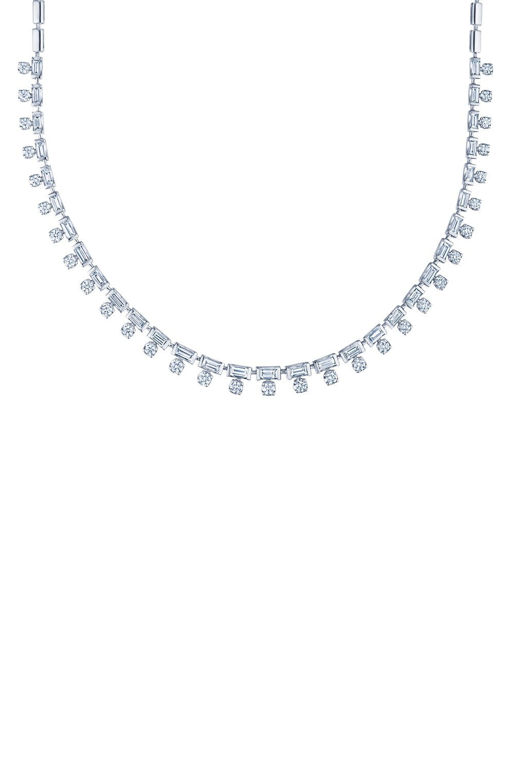 KWIAT-Duet Fringe Diamond Necklace-WHITE GOLD